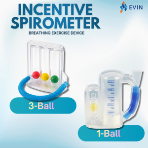 EVIN Incentive Spirometer 3 Ball / 1 Ball Respiratory Lung Training Device 5000cc 6000cc