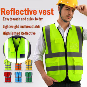 Ruby home Adult Safety Vest Visibility Reflective Vest Adjustable Safety Warning Site Riding Warning Waistcoat