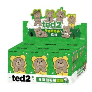 ป๊อปมาร์ทป๊อปมาร์ทเรโซแนนซ์ "Ted2" ตุ๊กตาหมีขยับจี้ตุ๊กตาของขวัญเก๋ไก๋กล่องทึบของเล่น