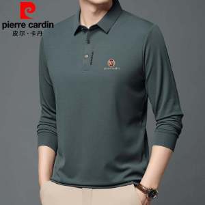 Pierre Cardin Men's Mulberry Silk Polo Shirt: Fashion & Comfort for Plus Size Dad Wear