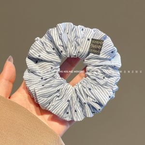 WENZHU | Korean Sweet Polka Dot Bow Headband Elastic Hair Tie