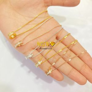 Kalung Wanita Titanium Liontin Super Simple Anti Karat Simple Aksesoris Perhiasan
