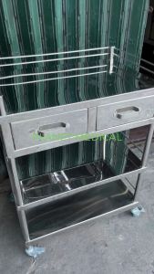Lightweight Stainless Dressing Cart: A Durable & Portable Solution