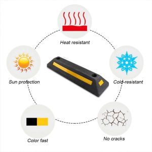2PCs/Kit Universal Car Tire Stopper ABS Plastic Vehicle Wheel Chock Anti-slip Parking Locators