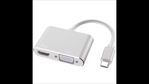 Cáp chuyển đổi USB type C to HDMI/VGA hỗ trợ full HD 3D chất lượng cao