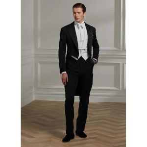 Bộ Vest Nam 3 Mảnh Ôm Dáng Đơn Hàng Khuy Ve Áo Lịch Lãm Chất Liệu Cotton Polyester Cao Cấp Thích Hợp Cho Đám Cưới Và Các Sự Kiện Trang Trọng.