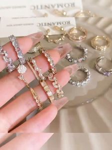 Ring Ins Stylish Classy Adjustable Silver Gold Ring/ Cincin Emas Perak [Ready Stock Malaysia]