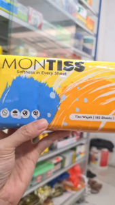 Tisu Wajah Tissue Montiss 185 Sheets 2 Ply