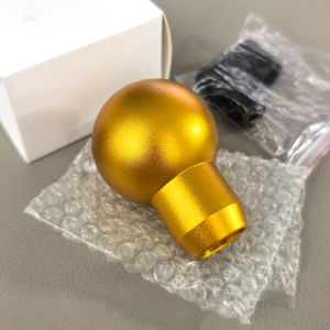 Round Ball Shift Knob Universal Aluminum Gear Shift Knob for Manual Transmission Automatic Gear Level Vehicles with Adapters