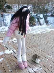 Quần Tất Cotton Sợi Xoắn Dày Lót Lông Cừu Ấm Áp Cho Nam Mùa Xuân Quần Tất Cotton Lót Lông Cừu Dày Ấm Áp