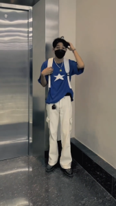 JINISO - Denim Loose Cargo Jeans Pria 409