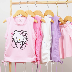Set váy bé gái Kuromi Bomines Bộ áo váy Kitty Cinnamoroll cho bé 4-14 tuổi 14-40kg SETCVRUTSANRIO