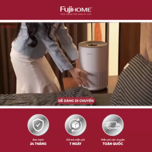 Máy lọc không khí HEPA lọc bụi mịn PM2.5 Fujihome AP5Compact kết nối WiFi thông minh khử mùi diệt khuẩn tiết kiệm điện