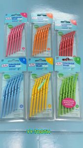 Tepe Angled Interdental Brush- 6 brushes: Size 0 1 2 3 4 (Made in Sweden)
