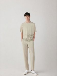 ICICLE | Sanded Texture Silk Drawstring Mens Pants