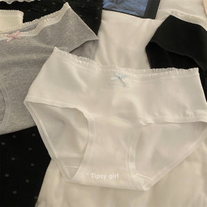Romantic Girl Cotton Underwear Thin Extended Crotch Antibacterial Ladies Briefs mid Waist Triangle Panties Cotton Fabric
