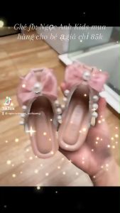 Sục ngọc cao cấp sang xịn có đế chống trơn trượtlót da bao êm chân dành cho bé gái