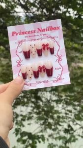 PrincessNailbox[mãTP16]móng úp sơn gelthiết kế thủ công(tặng keodũamiếng dángiấy lau…)
