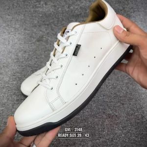 GVL Geovelli 3148 Gennifer Black White | Sepatu Sneakers Putih Pria Kasual Full White Cowok