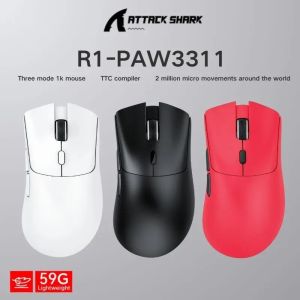 ATTACK SHARK | ATTACK SHARK R1 Bluetooth Mouse-Viral Mouse Reviewed by Influencers Brand-direct authenticPAW3311 sensor with 1K Hz for Gaming