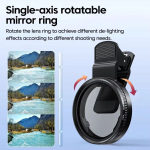 52mm Clip-On Cpl Phone Camera Lens Filter Ultra-Thin Circular Polarizing Filter Enhances Color Saturation Reduces Glare