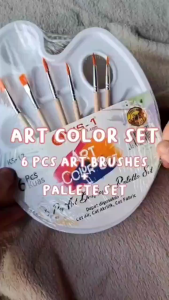 Kuas Lukis Palet Set / Art Color Set 6pcs Art Brushes + Palette Set KS-12 Vis-1