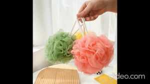 40G Color Nylon Shower Ball/Cute Girl Bathing Bubble Bath Flower Bubble/Home Bathroom Bath Ball