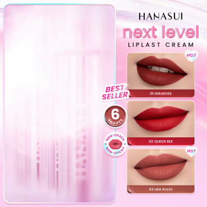 Hanasui Next Level Liplast Cream - Liplast Cream Tahan Lama Pigmented Matte Finish Maximum Coverage Ringan