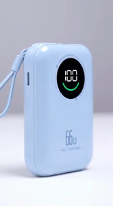 （CCC) 66W With 3 cable powerbank 20000mah USB variable hanging rope mini power bank fast charging Portable charger