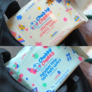 Chubby Cheeks Hypoallergenic Premium Baby Wipes Paraben-Free & Water-Filtered 100% Food-Grade Ingredients - 10 Sheets per Pack