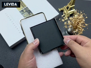 Premium Case Leather Chrome Casing List Gold Samsung Z Flip 3 Samsung Z Flip 4 Samsung Z Flip 5 Samsung Z Flip 6 Samsung Z Flip 7 Casing Kulit Premium Slim Hard Cover full Protection