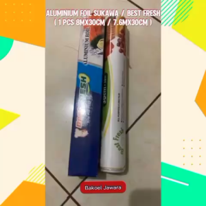 ( 1 PCS ) ALUMINIUM ALUMINUM FOIL SUKAWA / BEST FRESH  FOIL ROLL BOX 30cm x 7.6m / REFILL 30cm x 8m