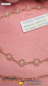 Auroraworld Belt Wanita Ikat Pinggang Rantai Mutiara Gesper Dress Gamis Perempuan Mewah Terbaru