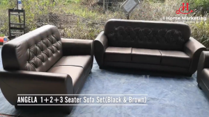 I HOME MARKETING ANGELA 1+2+3 Seater Sofa Set / PVC Leather Sofa Upholstery