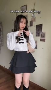 Chân Váy Ngắn 2 Tầng xòe Có Kèm Quần Chống Lộ LCXV15