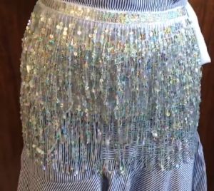 Sequins Tassel Dancewear Mini Skirt Femme Belly Dance Fringe Jupe Ladies Performance Miniskirt Carnicval Rave Party Skirts