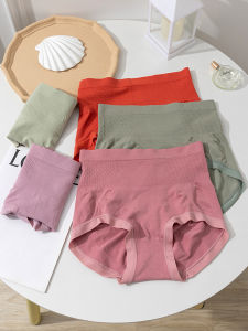 Large Size High Waist Panties Womens Fat mm 100.00kg Purified Cotton Belly Contracting Hip Lifting Cotton Non-Curling Breathable Traceless Briefs