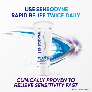 Sensodyne Toothpaste Rapid Relief Fast Sensitivity Relief And Lasting Protection Whitening 100g x2