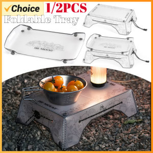 1/2PCS PP Board Folding Camping Tray Lightweight Camping Table Tray Portable Small Backpacking Table Outdoor Fishing Furniture