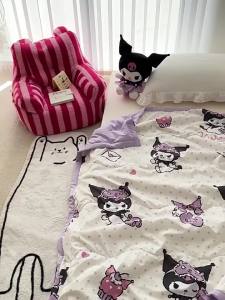 【COD】ผ้าห่มลายการ์ตูนดิสนีย์ ลายลิขสิทธิ์แท้ คุโรมิ สตรอเบอร์รี่เคที สุนัขหูยาว ห่มกันไรฝุ่น เนื้อนุ่ม