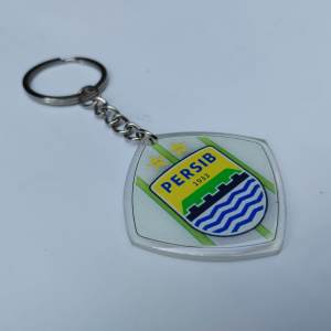 GANTUNGAN KUNCI PERSIB 2pcs Gantungan Kunci Akrilik Bola Indo (Bisa Cod)