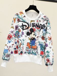 Mickey Plant Flower Print Sweatshirt: A Stylish & Comfortable Women's Outerwear