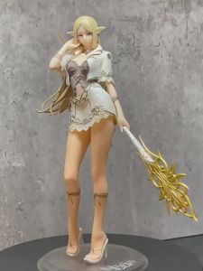 Bandai | New 24cm 1/7 Anime Figure White Elf/Drow Girl Mage Pvc Action Figures Collection Model Desktop Decoration Trendy Toys In Stock