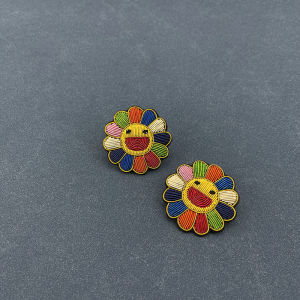 เข็มกลัดรูปใบหน้ายิ้มสีสันสดใส ดีไซน์แฟชั่นใหม่ ทำจากโลหะผสมไหม ทำมือ อุปกรณ์เย็บผ้า DIY สำหรับตกแต่งบ้าน