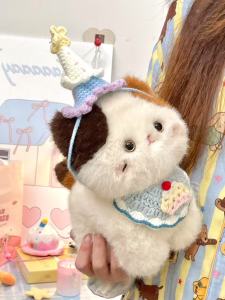 Original Three-Petaled Cat Plush Doll Toy Birthday Gift for Bé Gáis Boyfriend Christmas Cat Toy Soft Stuffed Animal Doll