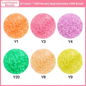 YUGUANG | Glowing Pearl Colored Transparent And Black & White Mosaic Beans