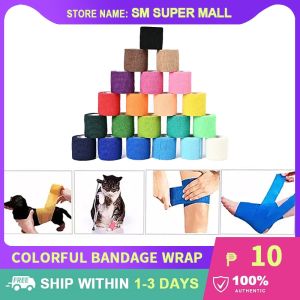 【Elastic】Colorful Athletic Bandage Self-Adhesive Wraps for Body Injury Wound Sports Protector Knee Legs Finger Ankle Palm Shoulder