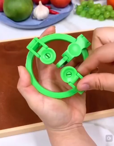 OHHDEER Rotatable Apple Peeler Ring | Fruit Peeling Tool | Plastic Handle with Stainless Steel Blade