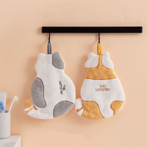 Cute Cat Hand Towel Super Absorbent Microfiber Kitchen Towel High-efficiency Tableware Cleaning Towel Kitchen Tools