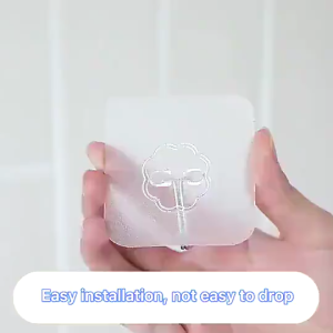 50PCS Adhesive Wall Hooks Reusable Hooks Anti-Skid Waterproof Hooks Bathroom Kitchen Hooks